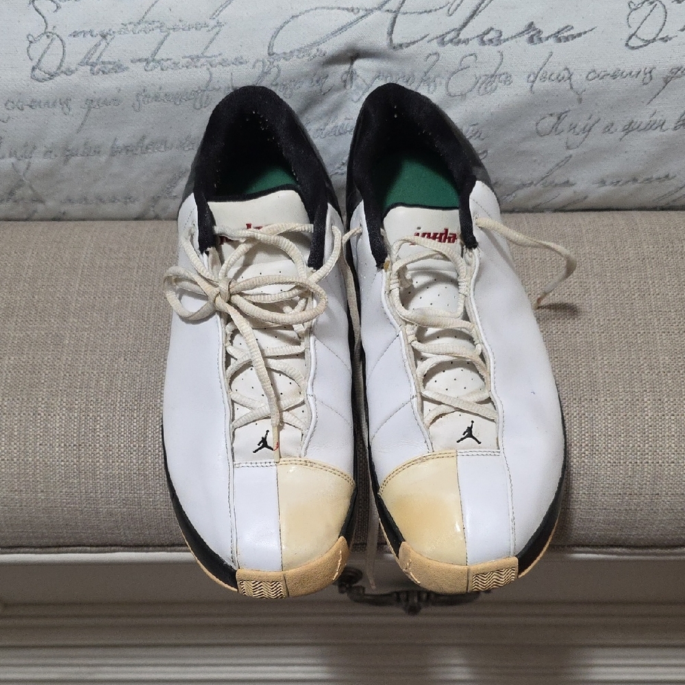 Jordan White and Tan Sneakers Timeless Style